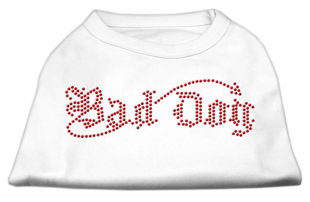 Bad Dog Rhinestone Shirts White XXXL(20)
