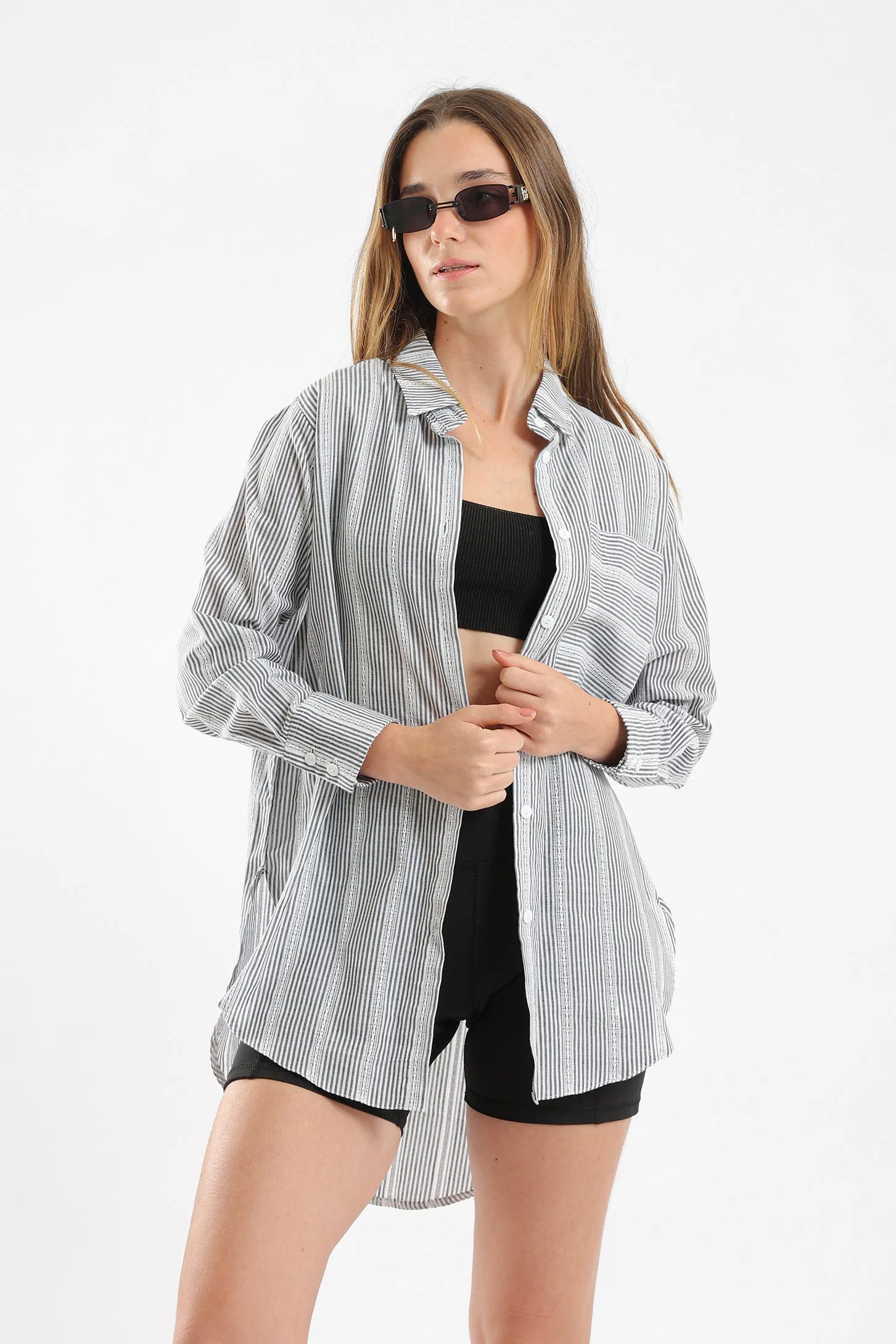 BREEZY COTTON SHIRT - GREY
