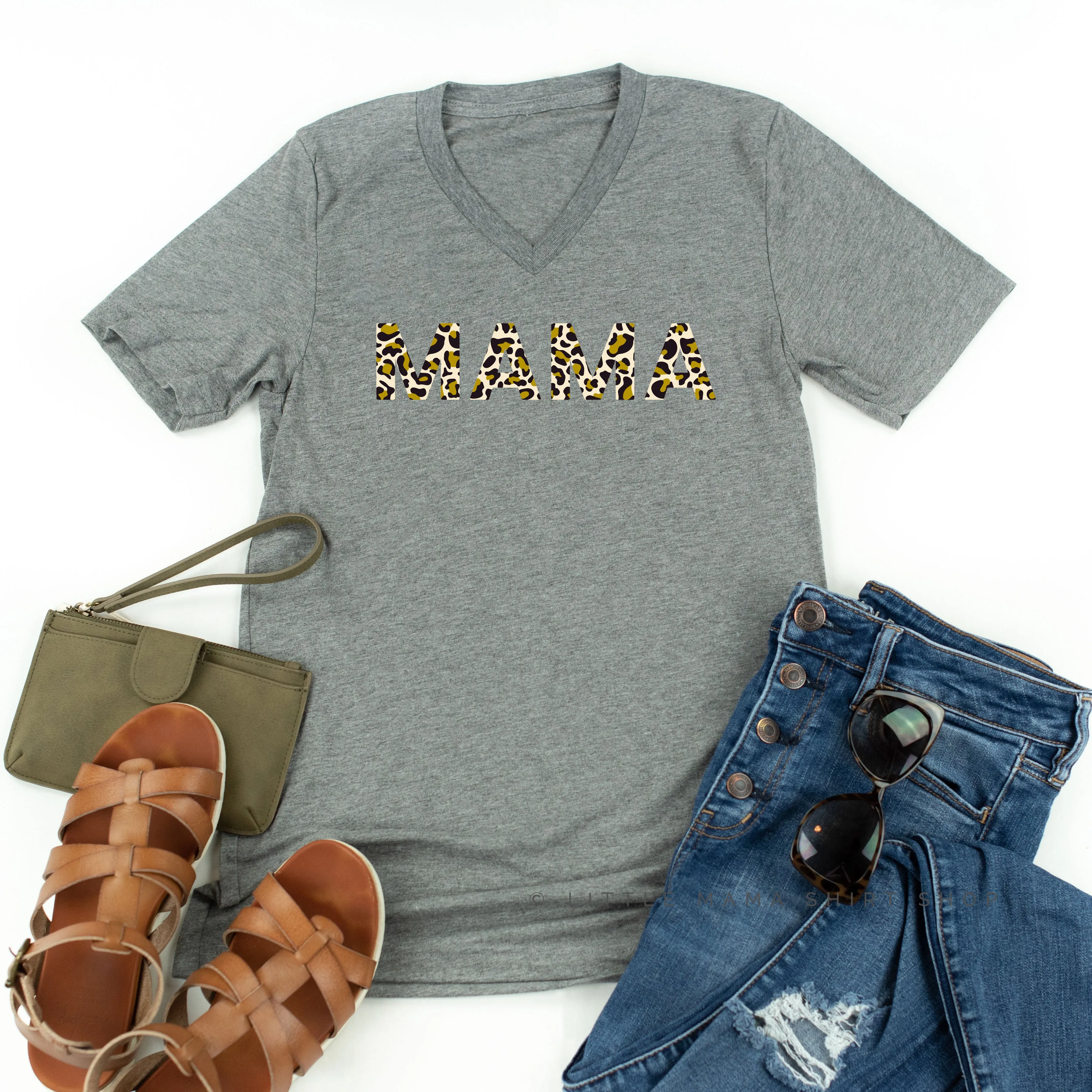 Mama - Leopard Design - Unisex Tee